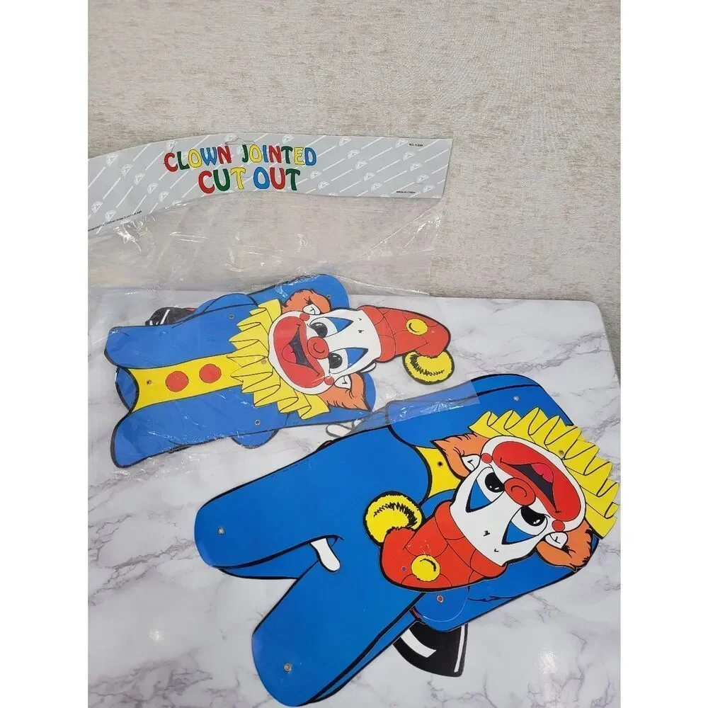 Vintage Clown Art Tissue Centerpiece Party Decorations Bundle Lot